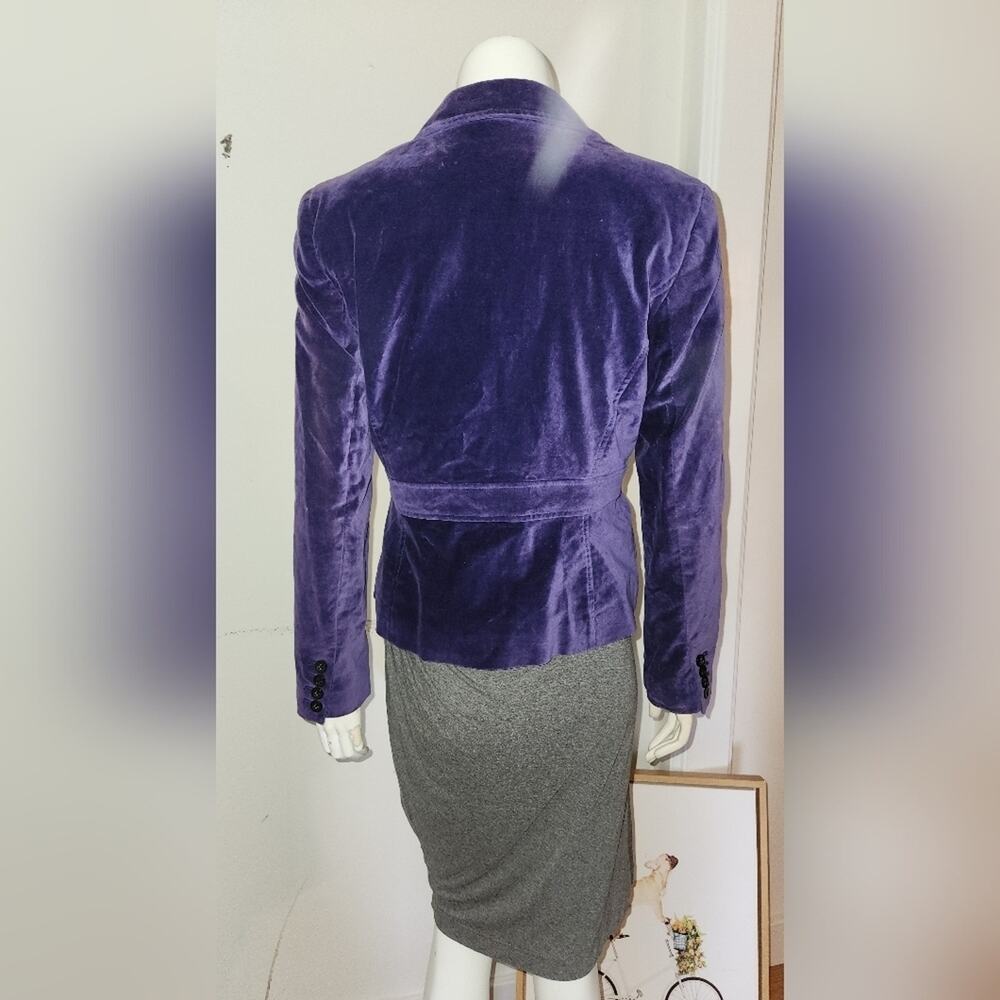 AK Anne Klein Stretch Purple Suede Blazer sz 4 EUC - Picture 16 of 16